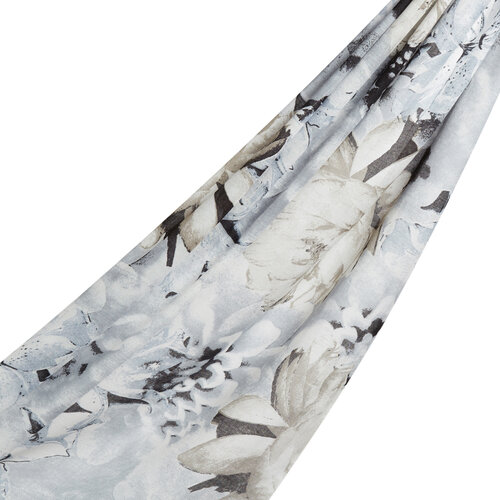 Silver Melancholy Print Modal Cotton Scarf