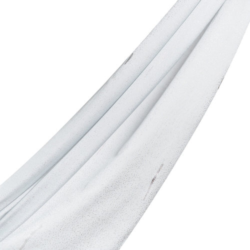 Silver Metallic Dotted Cotton Silk Scarf