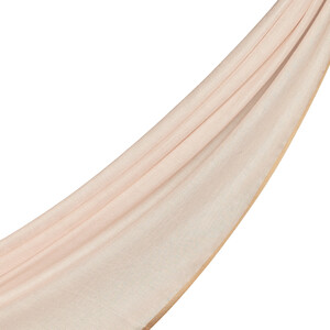 Silver Mink Bordered Modal Silk Scarf - Thumbnail