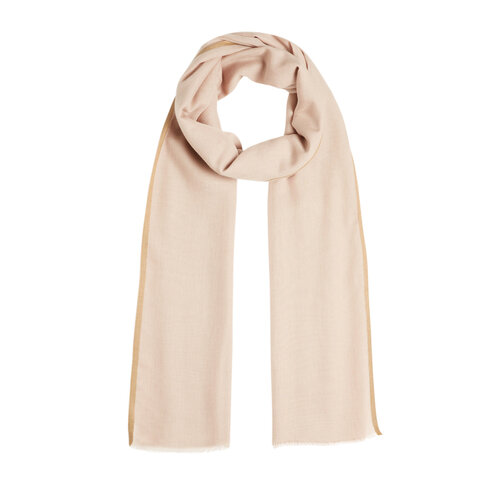 Silver Mink Bordered Modal Silk Scarf