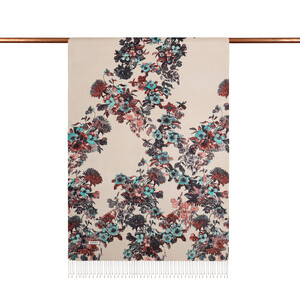 ipekevi - Silver Mink Exotic Amazon Print Silk Scarf (1)