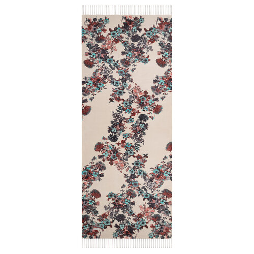 Silver Mink Exotic Amazon Print Silk Scarf