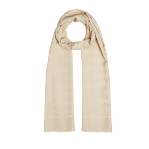 ipekevi - Silver Mink Houndstooth Cotton Silk Scarf (1)