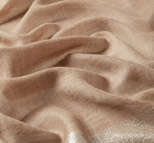 ipekevi - Silver Mink Lurex Farba Wool Silk Scarf (1)