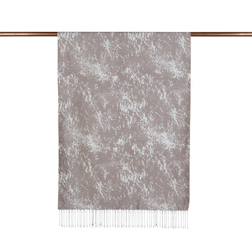 Silver Mink Marble Print Silk Scarf