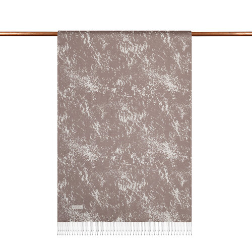 Silver Mink Marble Print Silk Scarf