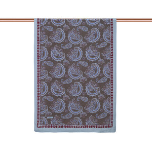 Silver Mink Mezopotamya Print Tencel Scarf - Thumbnail
