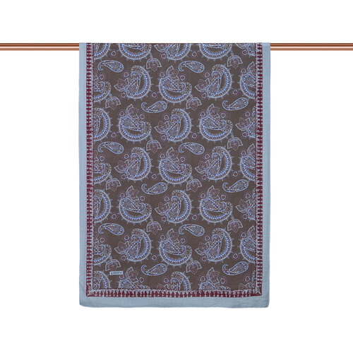 Silver Mink Mezopotamya Print Tencel Scarf 