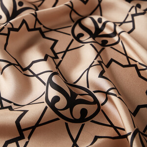 ipekevi - Silver Mink Seljuk Monogram Silk Twill Scarf (1)