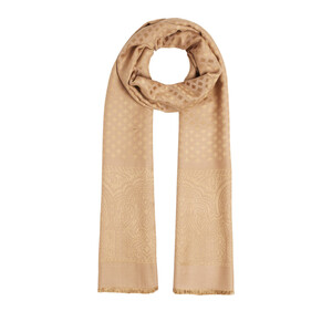 Silver Mink Wool Silk Scarf - Thumbnail