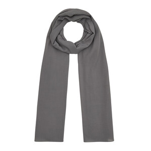 Silver Plain Cotton Scarf - Thumbnail