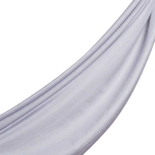 Silver Plain Cotton Silk Scarf
