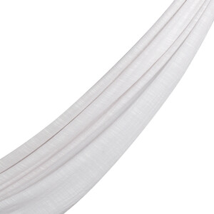 Silver Plain Cotton Silk Scarf - Thumbnail