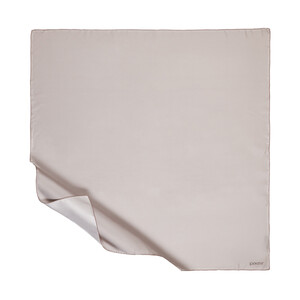 Silver Plain Silk Twill Scarf - Thumbnail