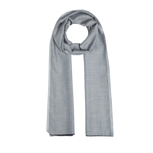 Silver Reversible Cotton Silk Scarf