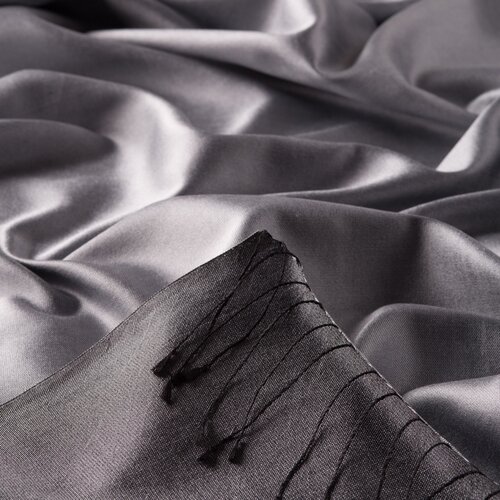 Silver Reversible Silk Neck Scarf