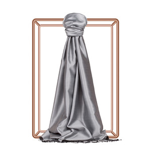 ipekevi - Silver Reversible Silk Scarf