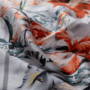ipekevi - Silver Shadow Garden Twill Silk Scarf (1)