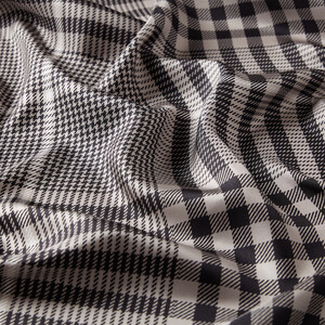 ipekevi - Silver Shepherd Plaid Silk Twill Scarf (1)