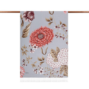 ipekevi - Silver Siona Print Silk Shawl (1)