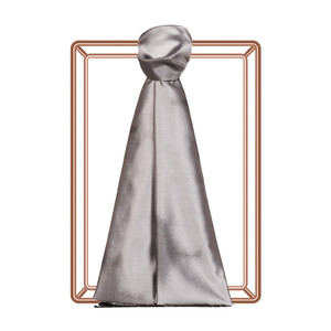 Silver Spray Paint Print Silk Scarf - Thumbnail