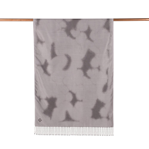 Silver Spray Paint Print Silk Scarf