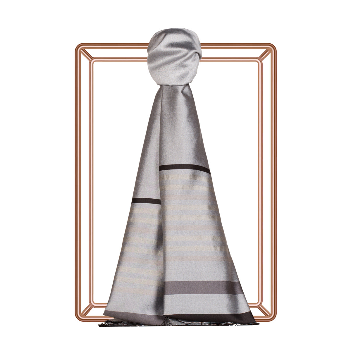 thin silver scarf