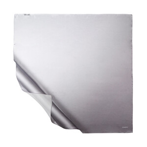 Silver White Gradient Satin Silk Scarf - Thumbnail