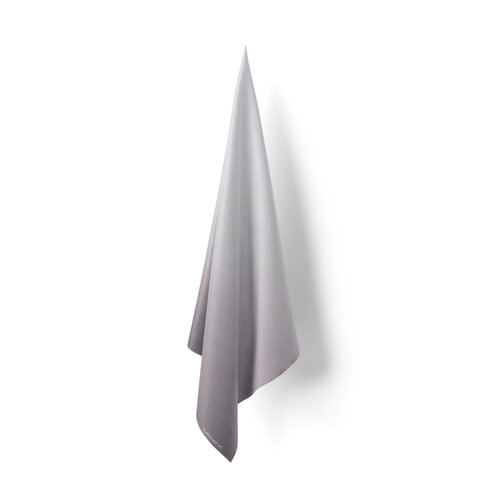Silver White Gradient Satin Silk Scarf