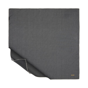 ipekevi - Siyah Beyaz Çizgili Pamuk Eşarp