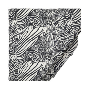 ipekevi - Siyah Beyaz Zebra Desenli Pamuk Eşarp