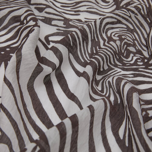 Siyah Beyaz Zebra Desenli Tensel Şal