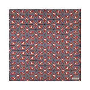 ipekevi - Siyah Bordo Şam İşi Sedef Saten İpek Mendil