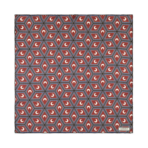 Siyah Bordo Şam İşi Sedef Saten İpek Mendil