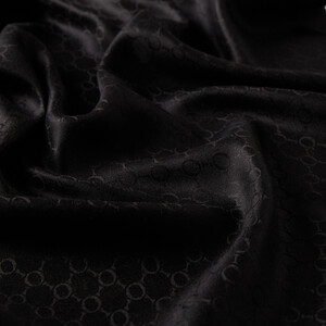 ipekevi - Siyah Desenli İpek Fular Şal (1)
