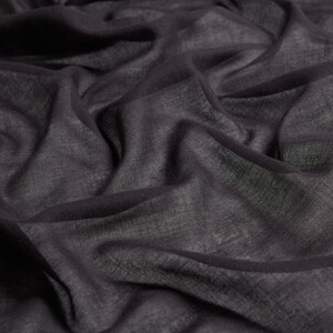 Siyah Düz Şeritli Modal İpek Şal - Thumbnail