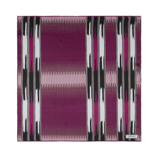 Siyah Erguvan Karadeniz Keşanı Saten İpek Mendil 