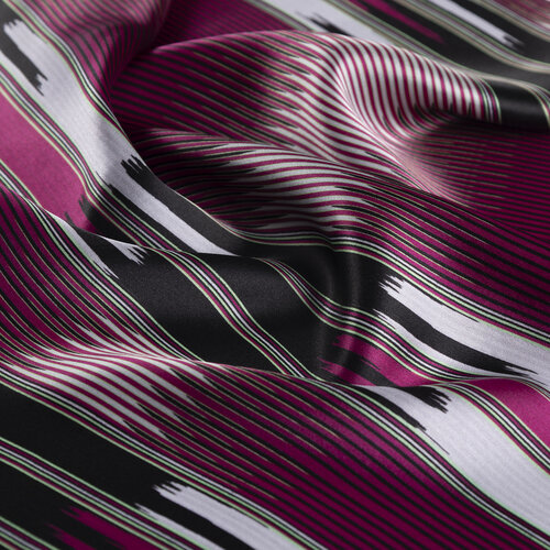 Siyah Erguvan Karadeniz Keşanı Saten İpek Mendil 