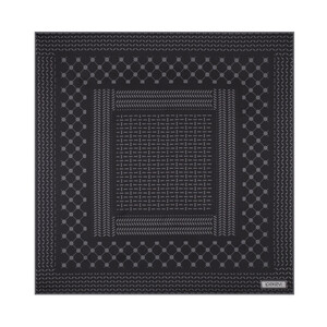 ipekevi - Siyah Füme Kefiye Saten İpek Mendil