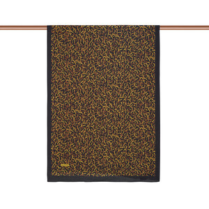 ipekevi - Siyah Gold Leopar Desenli Tensel Şal (1)