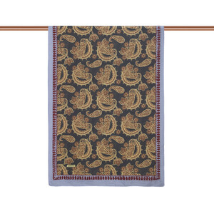 ipekevi - Siyah Gold Mezopotamya Model 04 Desenli Tensel Şal (1)