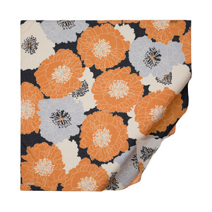 ipekevi - Siyah Gri Ortanca Sepeti Desenli Pamuk Eşarp