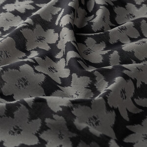 Siyah Gri Portakal Çiçeği Pamuk Eşarp - Thumbnail