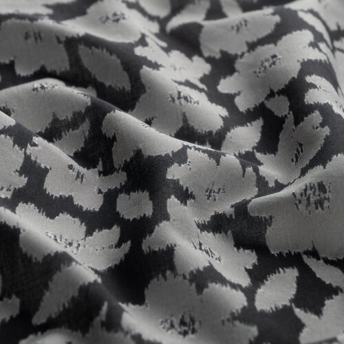 Siyah Gümüş Portakal Çiçeği Pamuk Eşarp