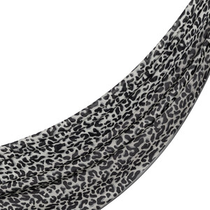 ipekevi - Siyah Leopar Desenli Pamuk Şal