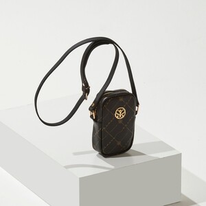 ipekevi - محفظة كروس مونوغرام لون أسود