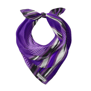 ipekevi - Siyah Mor Karadeniz Keşanı Saten İpek Mendil (1)