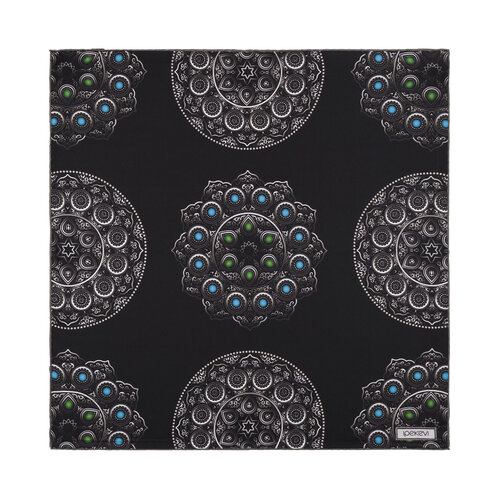 Siyah Telkari Saten İpek Mendil