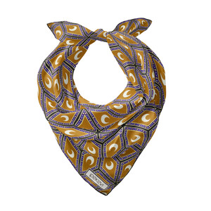 ipekevi - Siyah Yağ Yeşili Şam İşi Sedef Saten İpek Mendil (1)