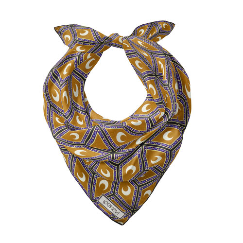 Siyah Yağ Yeşili Şam İşi Sedef Saten İpek Mendil